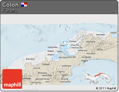Classic Style 3D Map of Colon