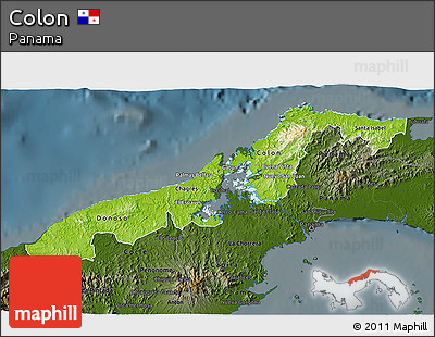 Physical 3D Map of Colon, darken