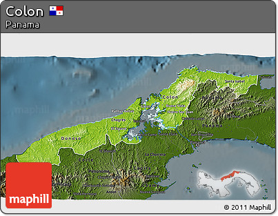 Physical 3D Map of Colon, darken