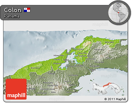 Physical 3D Map of Colon, semi-desaturated