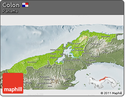Physical 3D Map of Colon, semi-desaturated