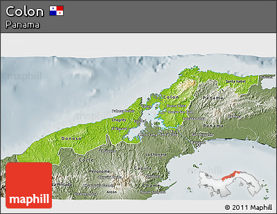 Physical 3D Map of Colon, semi-desaturated