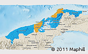 Political 3D Map of Colon, shaded relief outside