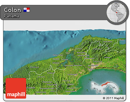 Satellite 3D Map of Colon