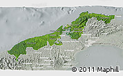 Satellite 3D Map of Colon, lighten, semi-desaturated