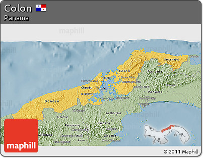 Savanna Style 3D Map of Colon