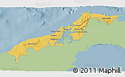 Savanna Style 3D Map of Colon, single color outside