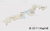 Shaded Relief 3D Map of Colon, cropped outside