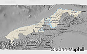 Shaded Relief 3D Map of Colon, darken, desaturated