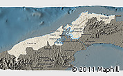 Shaded Relief 3D Map of Colon, darken