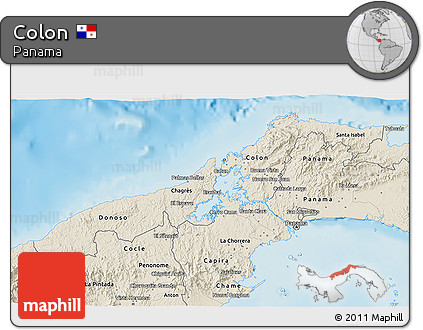 Shaded Relief 3D Map of Colon
