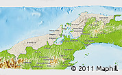 Shaded Relief 3D Map of Colon, physical outside