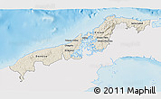 Shaded Relief 3D Map of Colon, single color outside