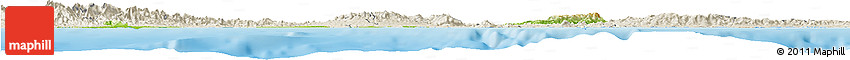 Physical Horizon Map of Colon, shaded relief outside