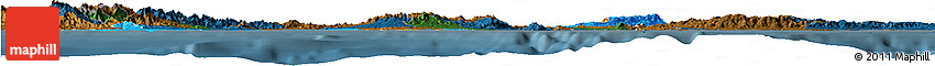 Political Horizon Map of Colon, darken