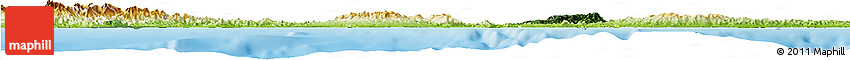 Satellite Horizon Map of Colon, physical outside