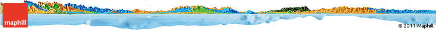 Satellite Horizon Map of Colon, political outside
