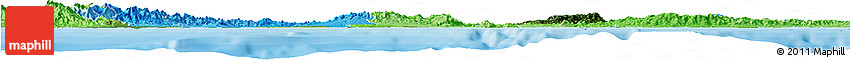 Satellite Horizon Map of Colon, political shades outside