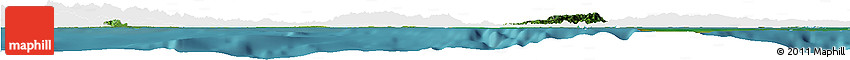Satellite Horizon Map of Colon, single color outside