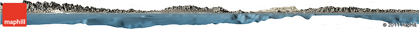 Shaded Relief Horizon Map of Colon, darken
