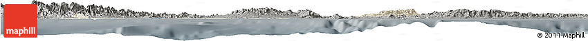 Shaded Relief Horizon Map of Colon, darken, semi-desaturated