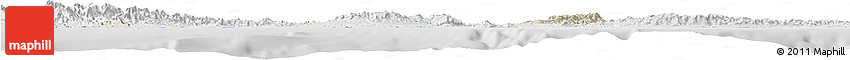 Shaded Relief Horizon Map of Colon, lighten, desaturated