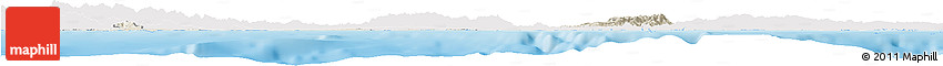 Shaded Relief Horizon Map of Colon, single color outside