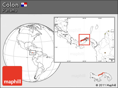 Blank Location Map of Colon