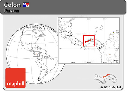 Blank Location Map of Colon