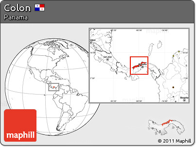 Blank Location Map of Colon