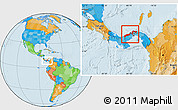 Political Location Map of Colon, within the entire country