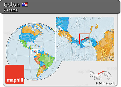 Political Location Map of Colon
