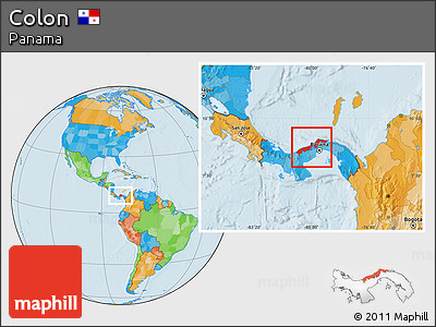 Political Location Map of Colon