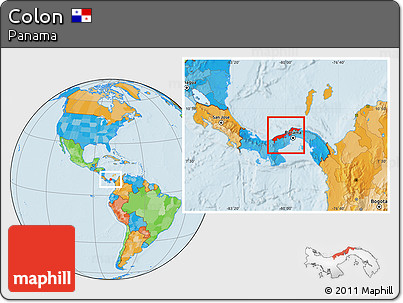 Political Location Map of Colon