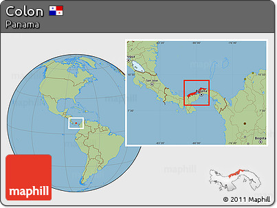Savanna Style Location Map of Colon