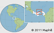 Savanna Style Location Map of Colon, highlighted country