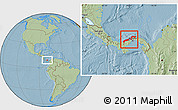 Savanna Style Location Map of Colon, hill shading