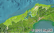 Physical Map of Colon, satellite outside