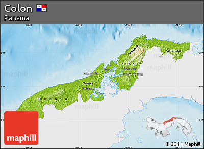 Physical Map of Colon, single color outside