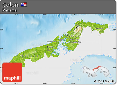 Physical Map of Colon, single color outside