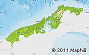 Physical Map of Colon, single color outside