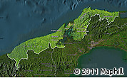 Satellite Map of Colon, darken