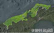 Satellite Map of Colon, darken, semi-desaturated