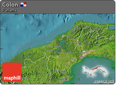 Satellite Map of Colon