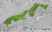 Satellite Map of Colon, lighten, desaturated