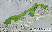 Satellite Map of Colon, lighten, semi-desaturated