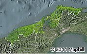 Satellite Map of Colon, semi-desaturated