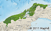 Satellite Map of Colon, shaded relief outside