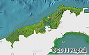 Satellite Map of Colon, single color outside