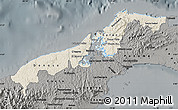 Shaded Relief Map of Colon, darken, semi-desaturated